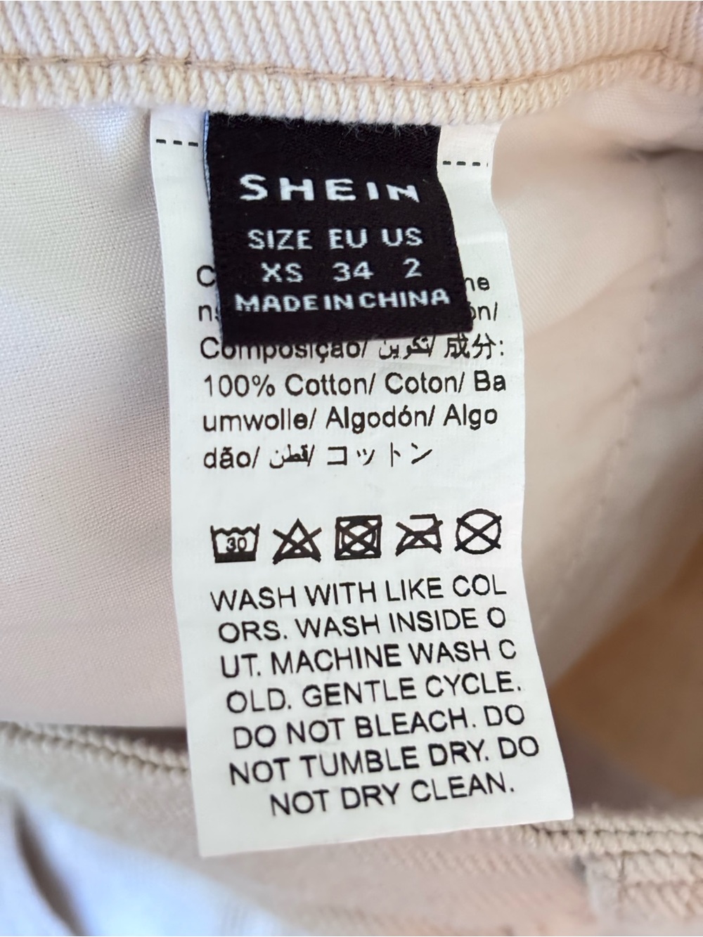 SHEIN Straight-Leg Jeans in Cream - Picture 6 of 6